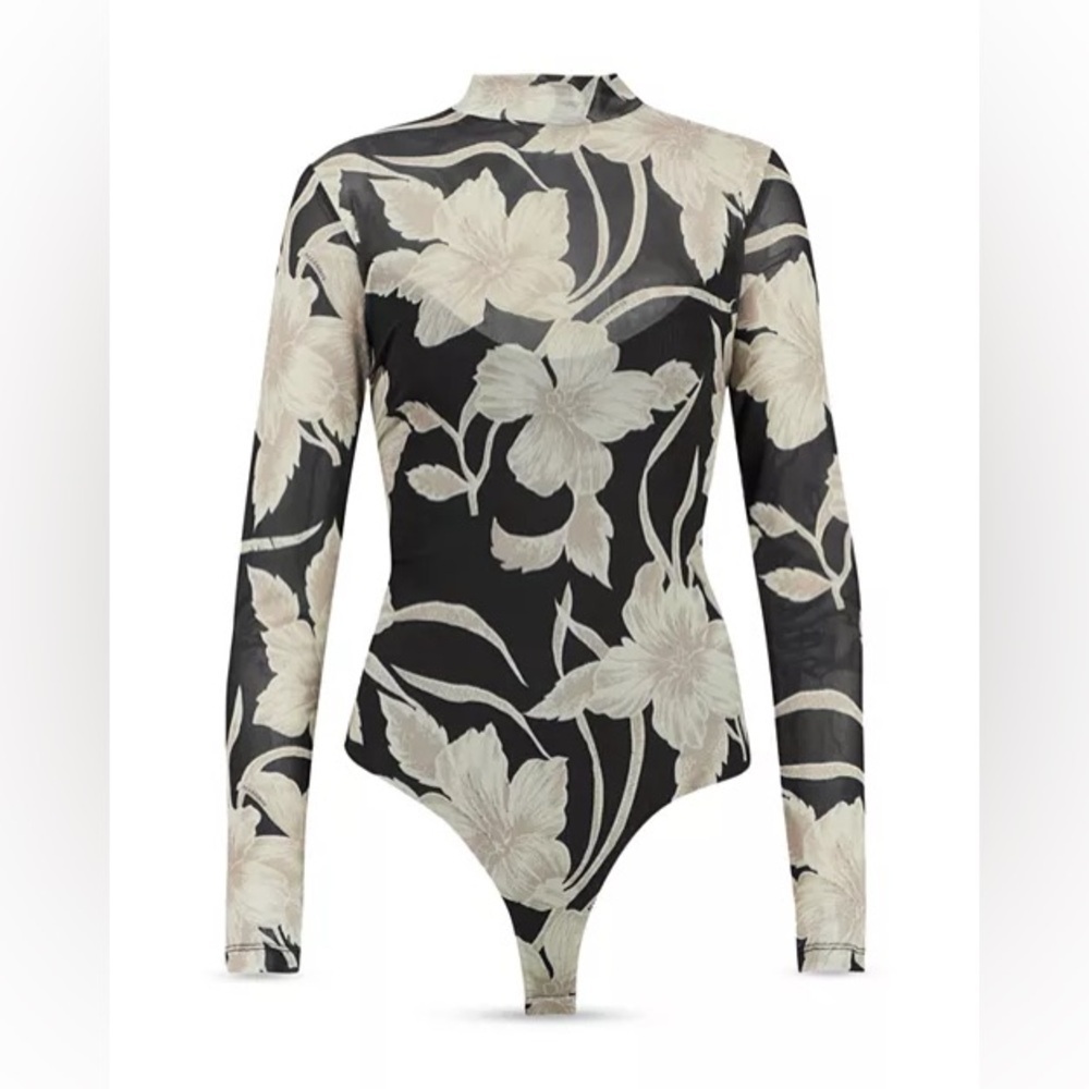 ALLSAINTS Jardin Elia Floral Print Bodysuit NEW US 12 UK 16
